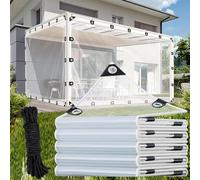 AHWEKR Bâche Transparente avec Oeillets pour Exterieur 110 g/m² Imperméable Bâche de Protection pour Pergola,Serre,poulailler,Piscine 2.6m x 3.3m