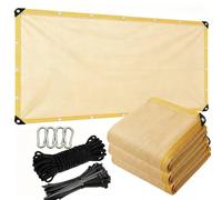 AHWEKR Filet D'ombrage - Filet Ombrage Exterieur de 90%,Résistant aux UV - avec Bordure,avec œillets,Facile à Suspendre,Toile Ombrage pour Voiture,Jardin, Serre,Camping,3.4mx6.1m