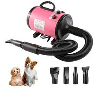 AHWOiHS Pulseur Chien Souffleur pourchien Professionnel Séchoir pour Animaux Sèche-Cheveux pour Chien Séchoir Sèche-Poils pour Chiens Chaleur et Vitesse Réglable, Compagnie avec 4 Accessoires
