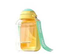 Bouteille d'eau Portable pour Chien 1L Gros Pliable Gourde Chien Voyage Antibactérienne De Qualité Alimentaire pour Chat, Eau Potable pour Animal De Compagnie en Plein Air(Yellow,1500ml)