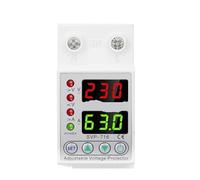 AHYLN Rail Din 220V 230V, double affichage, relais de protection réglable contre les surtensions et sous-tensions-40A, 63A, 80A .0421