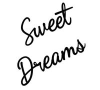 AHYS Décoration murale en métal - Décoration murale en métal - Noir - Moderne - Sweet Dreams pour la maison, la chambre à coucher - Décoration murale au-dessus du lit