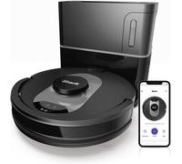 Ai 360 Aspirateur Robot Auto-Vidant,Jusqu'À 120 Minutes D'Autonomie,Station De Vidage,Pour Tous Les Tapis Et Sols Durs,Commandes Manuelles Et Application Connectée,Noir/Argent,Rv2500Seu