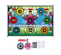 AI à l’entraînement Précision Ciblé, Modèle 666-2, Tapis De Jeu De Football avec Gardien De But Masculin, Inclut 2 Ballons, Pompe Et Accessoires De Fixation