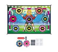 AI à l’entraînement Précision Ciblé, Modèle 666-4, Tapis De Jeu De Football avec Gardienne De But Blonde, Inclut 2 Ballons, Pompe Et Accessoires De Fixation
