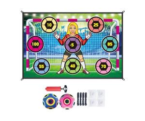 AI à l’entraînement Précision Ciblé, Modèle 666-4, Tapis De Jeu De Football avec Gardienne De But Blonde, Inclut 2 Ballons, Pompe Et Accessoires De Fixation