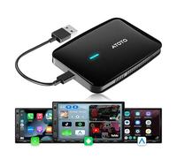 Ai Box Adaptateur automatique sans fil Carplay/Android, Ai Box 4 en 1 double Bluetooth/WiFi, 2 Go + 16 Go jusqu'à 128 Go, Plug & Play, pour OEM Wired CarPlay AndroidAuto Stereo 2016+, CB4A OTA 2025