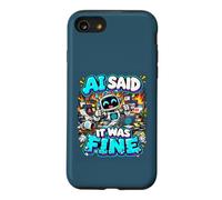 AI Did It Funny Tech Excuse Alien Programmer Humour Coque pour iPhone SE (2020) / 7/8