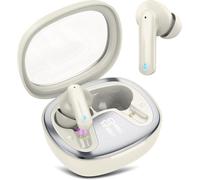 AI Ecouteur Traducteur Instantané, 3 en 1 Oreillette Traducteur Instantané avec 135 Langues, 45H Bluetooth 5.4 Traducteur Vocal Instantané avec 4 Modes de Traduction, Écouteur Traducteur, Blanc