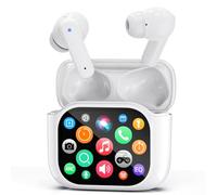 AI Écouteur Traducteur Vocal Instantané : 3 en 1 Oreillette Traduction Instantanée Anti-bruit ENC Écran LCD Tactile - 156 Langues 7 Modes EQ - Commande Photo à Distance - pour Voyage Études Affaires