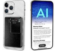 Ai Enregistreur Vocal,Prend En Charge La Transcription,Le Résumé Et La Traduction Avec Chatgpt-4O,107 Langues,Enregistrement Continu Pendant 48 Heures,Forte Adhérence Magnétique,64 Go