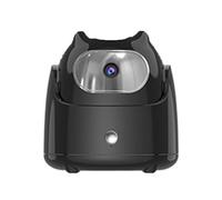 AI Face Tracking Support de téléphone avec stabilisateur rotatif à 360 degrés, design compact en ABS pour vlogging en direct et enregistrement vidéo, noir