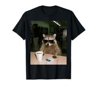 AI Generated Raccoon Laundry Store Tasse à café Motif Animal Amusant T-Shirt
