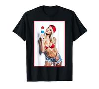 AI Girl T-Shirt Homme - Sexy AI Woman avec Ice Pop T-Shirt