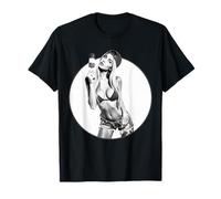 AI Girl T-Shirt pour Homme - Sexy AI Woman avec Ice Pop V2 BW T-Shirt