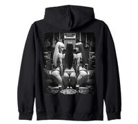 AI Girl T-Shirt pour Homme - Sexy AI Women Groupie Girls B&W Sweat à Capuche