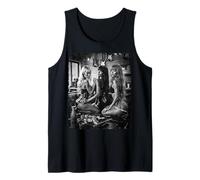 AI Girl T-Shirt pour Homme - Sexy AI Women with Guitars #3 B&W Débardeur