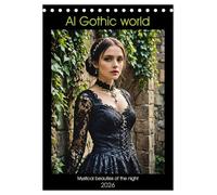 AI Gothic world - Mystical beauties of the night (Desk Calendar 2026 DIN A5 portrait), CALVENDO 12 Month DeskCalendar: Portraits of Gothic beauties