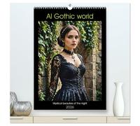AI Gothic world - Mystical beauties of the night (High Quality Premium Wall Calendar 2026 DIN A2 portrait),CALVENDO 12 Month Wall Calendar: Portraits of Gothic beauties