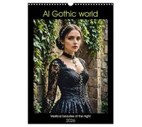 AI Gothic world - Mystical beauties of the night (Wall Calendar 2026 DIN A3 portrait), CALVENDO 12 Month Wall Calendar: Portraits of Gothic beauties