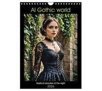 AI Gothic world - Mystical beauties of the night (Wall Calendar 2026 DIN A4 portrait), CALVENDO 12 Month Wall Calendar: Portraits of Gothic beauties