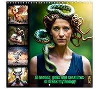 AI heroes, gods and creatures of Greek mythology (Wall Calendar 2026 12 × 12 Inch) CALVENDO 12 Month Wall Calendar: An AI world of creatures from Greek mythology
