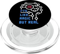 AI It's Like Magic But Real - Intelligence Artificielle PopSockets PopGrip pour MagSafe