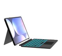 Ai Key Étui avec clavier pour Samsung Galaxy Tab S10+/S9+/S9 FE+ Plus 12,4" : mode DEX en un clic, 7 couleurs, pavé tactile intelligent, coque ultra fine avec support S-Pen, 2 canaux sans fil clavier