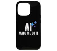 AI Made Me Do It Tech Humour Glitched Logic Graphic Design Coque pour iPhone 13 Pro