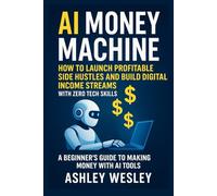 AI Money Machine: How to Launch Profitable Side Hustles and Build Digital Income Streams with Zero Tech Skills: A Beginner's Guide to Making Money with AI Tools