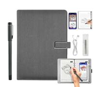 Ai-Powered Smart Writing Set, Ai Smart Digital Notebook with Pen, Smart Electronic Notebook, Digital Pen Real-Time Synchronization Digitization for iOS and Android for Office Note Drawing (Gray-E)
