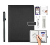 Ai-Powered Smart Writing Set, Ai Smart Digital Notebook with Pen, Smart Electronic Notebook, Digital Pen Real-Time Synchronization Digitization for iOS and Android for Office Note Drawing (Black-C)