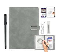 Ai-Powered Smart Writing Set, Ai Smart Digital Notebook with Pen, Smart Electronic Notebook, Digital Pen Real-Time Synchronization Digitization for iOS and Android for Office Note Drawing (Gray-C)