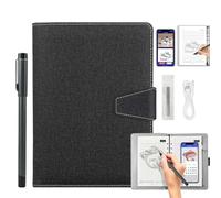 Ai-Powered Smart Writing Set, Ai Smart Digital Notebook with Pen, Smart Electronic Notebook, Digital Pen Real-Time Synchronization Digitization for iOS and Android for Office Note Drawing (Black-A)