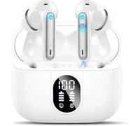 AI Traducteur Vocal Instantané, 3-in-1 Bluetooth 5.3 Traduction Instantané avec 164 Langues/6 Modes de Traduction, 40H Ecouteur Traducteur Vocal Instantané avec ENC Mic et l'APP, pour Affaires Blanc