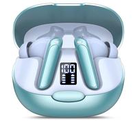 AI Traducteur Vocal Instantané, 48H Ecouteur Traducteur Instantané avec 164 Langues, 5 Modes de Traduction, 3 en 1 Écouteur Traducteur, Buletooth 5.3 Oreillette Traduction Instantanée, Bleu Clair