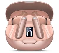 AI Traducteur Vocal Instantané, 48H Ecouteur Traducteur Instantané avec 164 Langues, 5 Modes de Traduction, 3 en 1 Écouteur Traducteur, Buletooth 5.3 Oreillette Traduction Instantanée, Rose