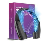 AI Ventilateur de cou portable avec 6 vitesses puissantes, ventilateur personnel ultra silencieux à piles 8000 mAh, ventilateur de cou mains libres à 360°, rotatif, pour femmes, hommes, bureau, voyage