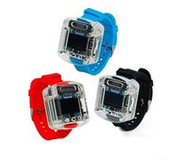 AI Voice Watch Kit électronique de 2,4 cm pour écran OLED Carte de développement intelligente avec batterie rechargeable pour apprentissage de la robotique (rouge)