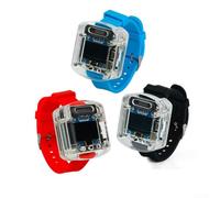 AI Voice Watch Kit électronique de reconnaissance vocale avec écran OLED 2,4 cm Module programmable pour entraînement vocal et projets de programmation de dialogue personnalisés (Noir)