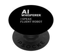AI WHISPARER Je Parle COURAMMENT Un Robot PopSockets PopGrip Adhésif