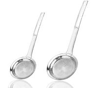 Aiareozy 10/12cm Cuillere Ecumoire Inox, Araignée Cuisine, Cuillère Écumoire, Passoire Écumoire en Acier Inoxydable, Cuillère Ajourée pour Résidus de Filtre, Food Passoire Louche, Cuisson Des Aliments