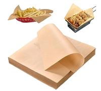 Aiareozy 100 Feuilles Papier Ciré, 25 * 25cm Papier Emballage Alimentaire, Papier Sulfurisé, Jetables Antiadhésif Fromage Wrap Papier, pour Cuisson, Sandwich, Pain, Gâteau, Burger, Pizza