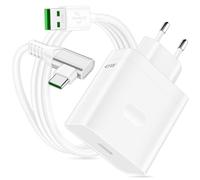 AIAUXAI 45W Chargeur pour Oppo P3 A5 A6 A40, Câble à 90° 1M voor Super-Vooc | Snel Laden voor OnePlus 45W, Adapter voor OnePlus Nord CE 2 Lite N100 N300 N20 Pad Go 2, USB C Kabel voor Realme P3 C85 C75