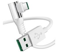 AIAUXAI 80W 6A Câble USB C pour OnePlus 15 13 Nord CE5 Pad Angle Droit 1M | Charge Rapide pour Super-Vooc, Câble USB A vers USB C pour Realme 16 14 Pro P3 C71 C85, pour OPPO Find X9 X8 N6 Reno 15 A5 A6