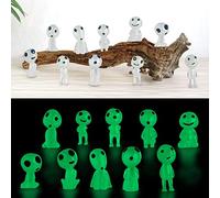 AIBAOBAO 10 Pcs Figurines Princesse Mononoké Esprits de la Forêt - Ornements de Jardin Lumineux dans Le Noir - Miniatures Mononoké Arbre Lumineux - Décoration pour Patio, Balcon