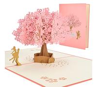 AIBAOBAO 3D Pop Up Carte de Voeux Saint Valentin, Amoureux Rose Sakura Fleurs de Cerisier Mariage D’Arbre de Sakura Couple Romantique, Noël, Anniversaire, Saint Valentin, Les Copines, L'anniversaire