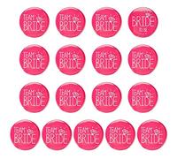 AIBAOBAO Badges EVJF, Kit de Mariage Accessoire EVJF, Broche Douche de Nuptiale, 1PCS Badge“Future Mariée”+16PCS Badge“Team de la Mariée” Décoration, Cadeaux de Demoiselle D'honneur, Hen Party