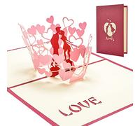 AIBAOBAO Carte De Saint Valentin 3D, Carte Anniversaire Marriage, Pop Up Carte de Voeux Couple Romantique, Famille, Noël, Anniversaire, Saint Valentin, Les Copines, L'anniversaire