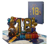 AIBAOBAO Carte pop-up 18e Anniversaire, 3D carte de vœux pour 18 ans, Invite Mariage Pop-up Creative Saint Valentin Avec Boîte Cadeau Joyeux Famille, Enfants Anniversaire, Copines, Maman, Amie